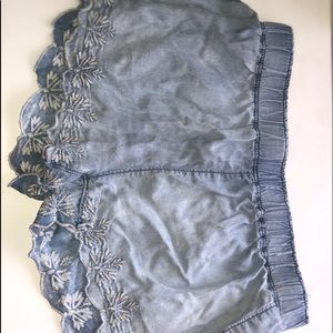 XS Light Blue Flowy Shorts